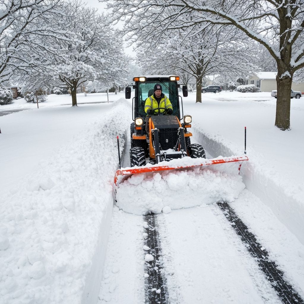 Cleared residential driveway